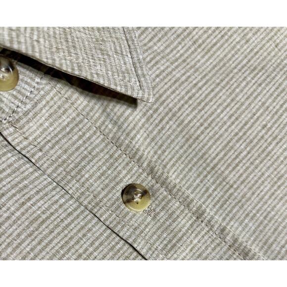 Avalanche Men Size XL Sand Tan Stretch‎ Short Sleeve Outdoor Hiking Shirt EUC - Picture 7 of 9